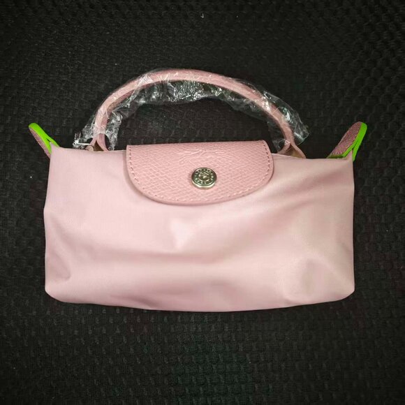 Longchamp Handbags - Practical Sweet Pink Longchamp Mini Bag with Pop of Green